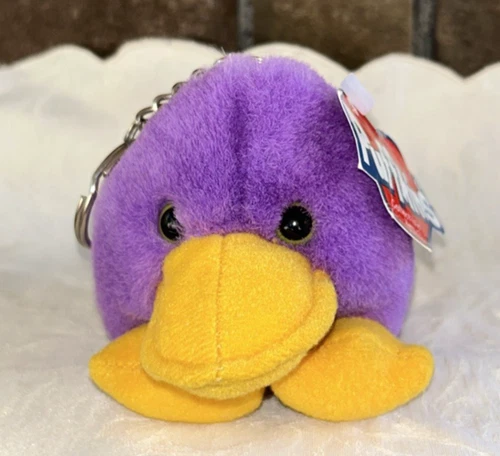 PUFFKINS Swibco Puddles Plush Platypus Purple Key Ring Keychain Unused with Tag