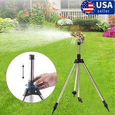 Impact Sprinkler on Tripod Base Large Area Water Sprinkler for Lawn Yard Garden