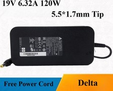 Genuine Delta 120W 19V 6.32A Charger Power Supply 5.5*1.7mm Tip AC Adapter