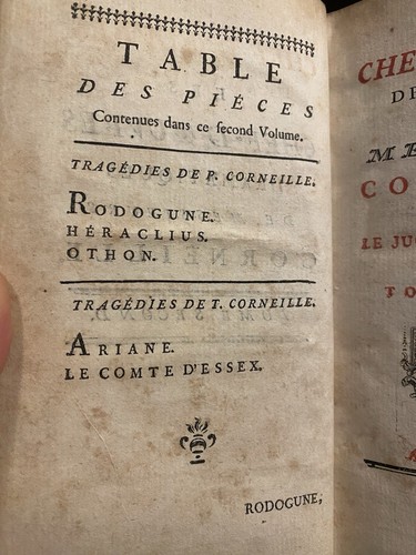 Les Chef-d'Oeuvres dramatiques de Messieurs Corneille. 3/3.Gravures. 1760 - Picture 13 of 19