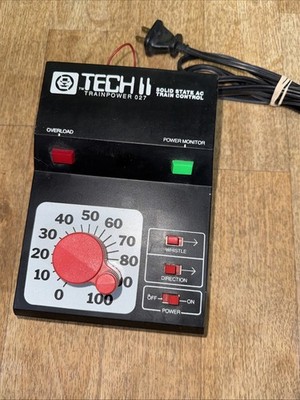 Tech II O27 Gauge Solid State Train Control Throttle Transformer Tested/Works