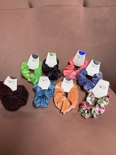 8 Handmade Scrunchies Variety Different Colors Different Textures