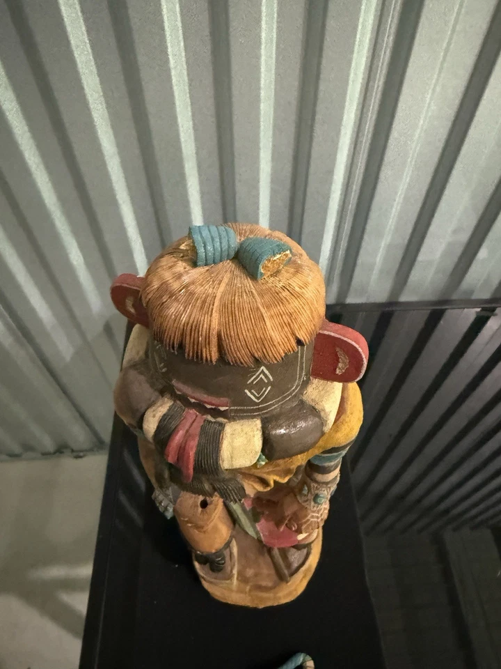 Muñeca Kachina - Ligeramente Dañada De Colección Hecha a Mano Nativa Americana Foto 3 de 4