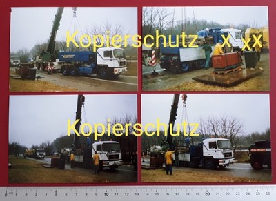 SONDERPREIS - Foto Konvolut MAN F90 Voss International August Alborn Kran #1794