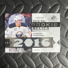 2016-17 SP Game Used Rookie Relics Blends 143/199 Hudson Fasching #RRB-HF