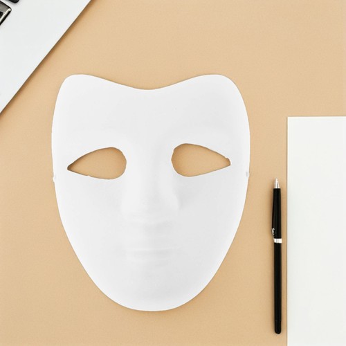 6 Pcs Kind Männer Und Frauen Weiße Papiermaske Papiermasken - 第 7/12 張圖片