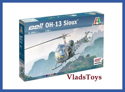 #ad #ad Italeri Plastic Model kit 1 48 Scale Bell OH 13 Sioux helicopter 2820 $37.00