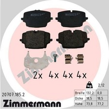 ZIMMERMANN BREMSBELÄGE SATZ VORNE passend für BMW 1 2 X1 MINI | 20707.185.2