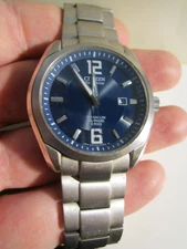 MEN'S CITIZEN ECO DRIVE TITANIUM WATCH S068461 SAPPHIRE CRYSTAL BLUE DIAL OFC-D1