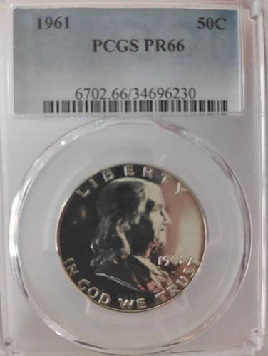 1961 Ben Franklin Half Dollar Proof PCGS PR66