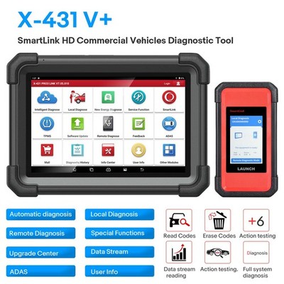 Launch X-431 V+ SmartLink Heavy Duty Truck Diagnostic +SmartLink C 2.0 Connector