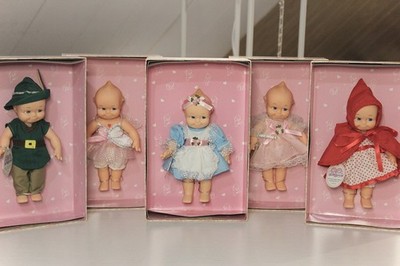 LOT OF 5 Rose O'Neill Kewpie Dolls- NIB Lot | Red, Peter Pan,  Alice, Fairy, 