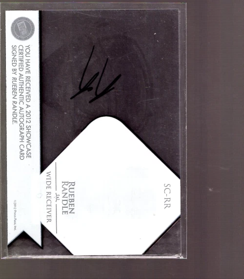 B1364- 2012 Press Pass Showcase #SCRR Rueben Randle Auto /299 - NM-MT - Image 2 of 2