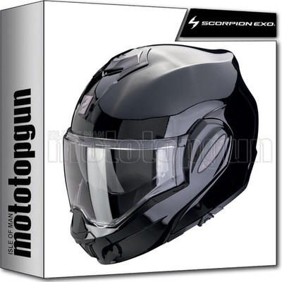 SCORPION MODULARHELM FÜR MOTORRAD EXO-TECH EVO SOLID SCHWARZ XL