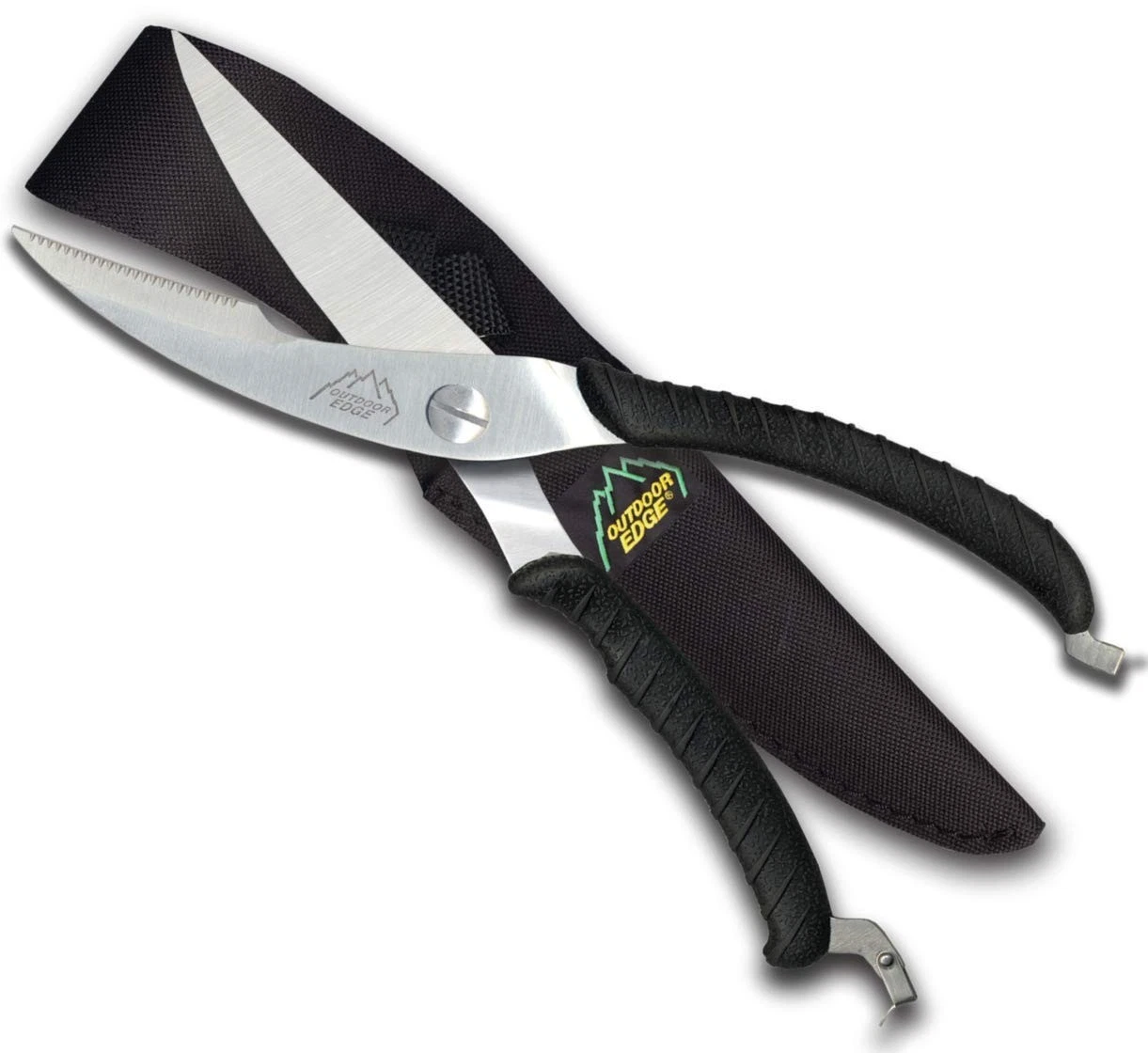 Outdoor Edge Game Shears Spring Loaded with Serrated Edge and BoneBreaking N...