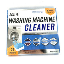Washing Machine Cleaner Descaler 24 Pack Deep Cleaning Tablets HE Front