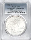 2006 W BURNISHED SILVER EAGLE W MINT MARK FROM 20TH ANNIVERSARY SET PCGS MS70