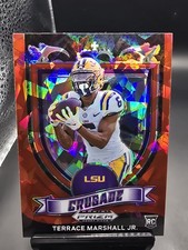 2021 Panini Prizm Draft Picks Collegiate #180 Terrace Marshall Jr. Red Ice