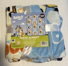 BLUEY Plush TRAVEL BLANKET Throw 40  X 50  Bluey and Bingo Pattern Brand New
