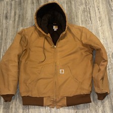 Vtg Carhartt Jacket Mens J131 BRN Made In USA 14806 UFCW Medium