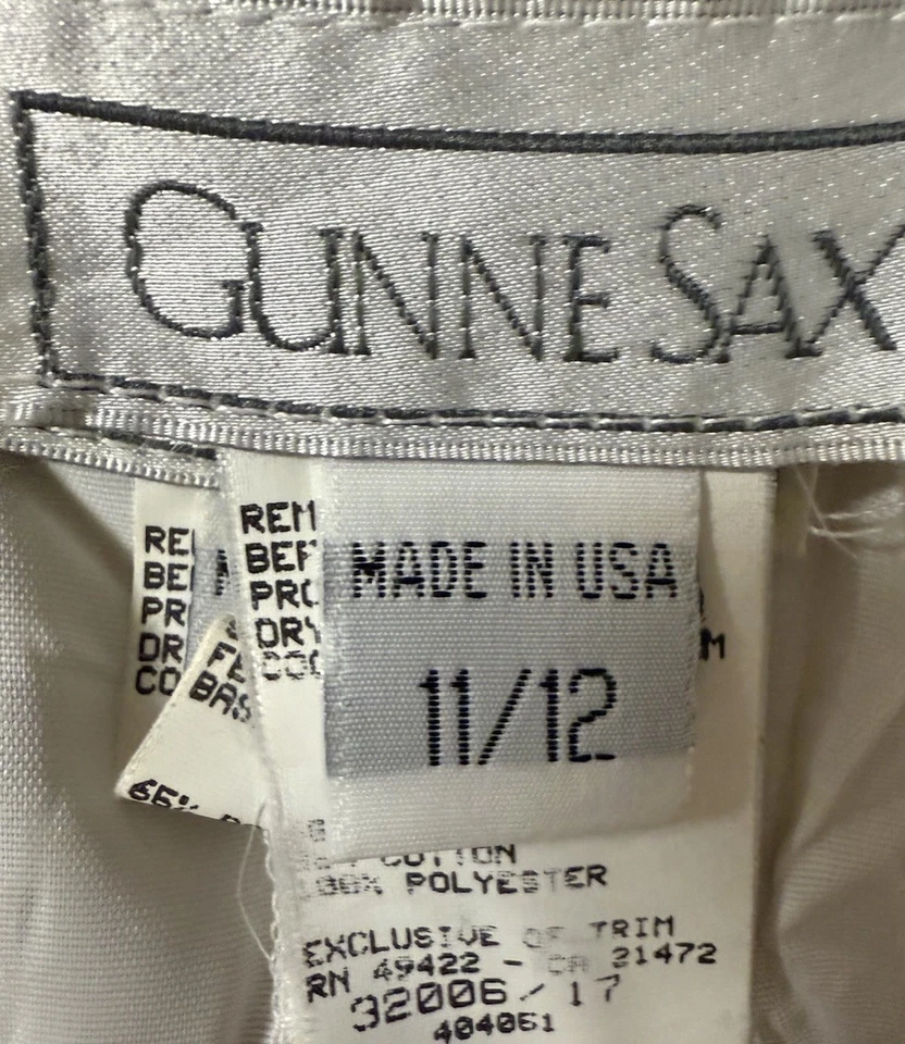 Vintage 70’s Gunne Sax by Jessica Off White Prairie Cottagecore Dress sz 11 / 12 - Imagem 3 de 4