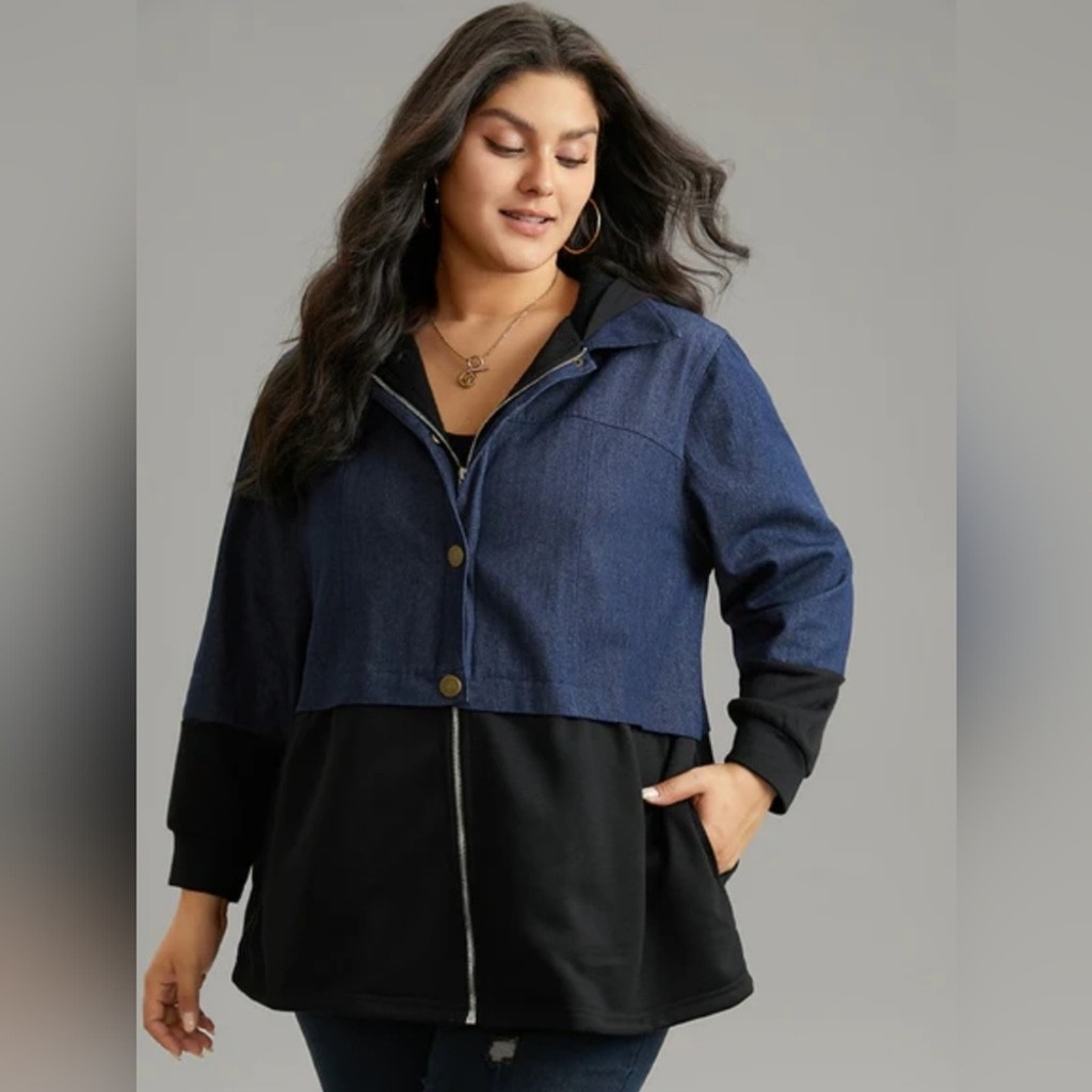 Bloomchic - Contrast Patchwork – Stylish Outerwear - image 8