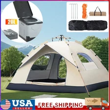 Camping Tent 3-4 Person Easy Pop Up Tent Portable Privacy Tent & Toilet Waterpro