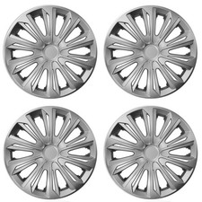 Lot de 4x Enjoliveurs STRONG Argentés 16 Pouces Universel De Roue Pour BMW 16’’