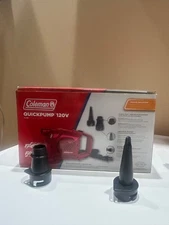 Coleman Quick Air Pump 120V Fast Inflate Fast Deflate Airbeds Camping Gear