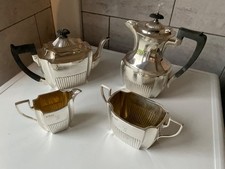 Sterling Silver Tea Set Service, 4 piece Teapot.Water pot. Milk+Sugar 1580 grams