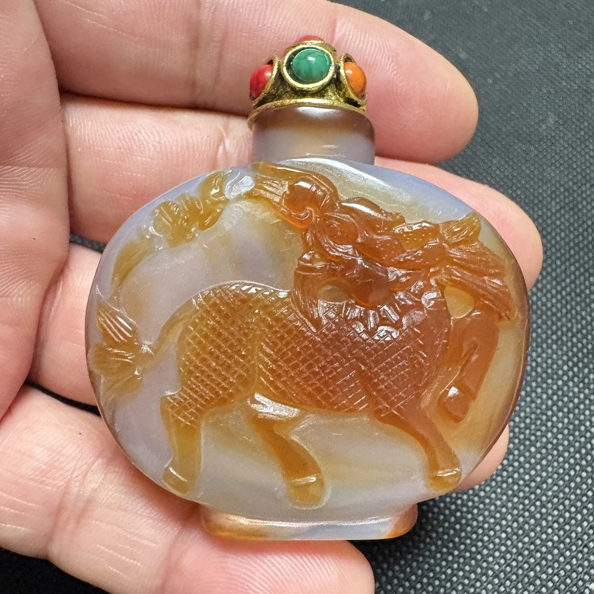 玛瑙主要古董中国鼻烟壶| eBay