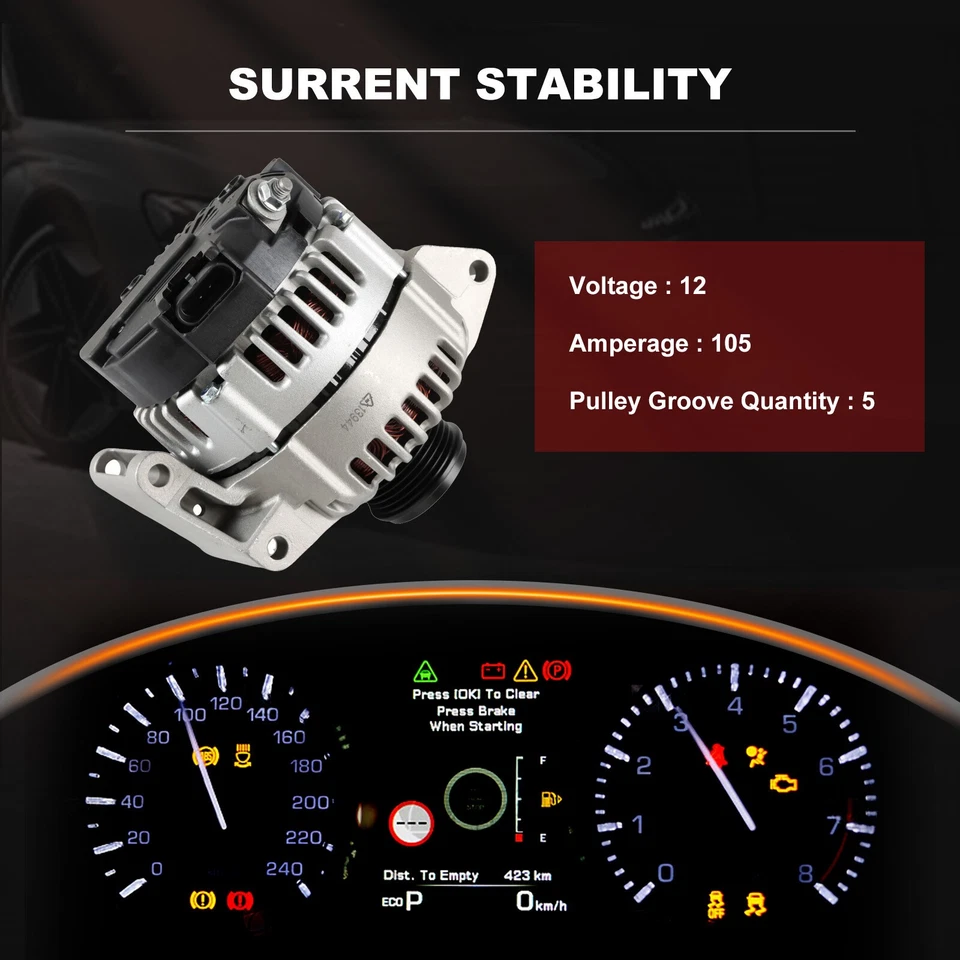 Alternator For Chevrolet Malibu 2004-2005 Pontiac Grand Am  2002-2004 13944 - Image 3 of 4