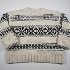 Vintage Polo Ralph Lauren Wool Alpaca Nordic Fair Isle Sweater Medium Women's LG