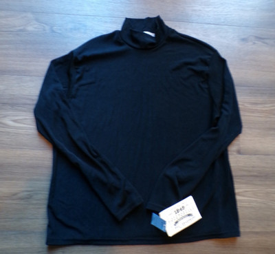 1849 Authentic Ranchwear Black Top Size XXL  LS Mock Neck NWT