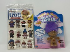 Vintage Make A Wish Troll Doll-Squeeze Belly New in Package  Sticker Doodles