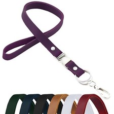 Lanyard Keychain Lanyard for keys and ID Badges - Genuine Leather Elegant Des...