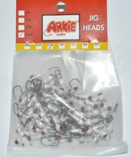 arkie lures jig heads jigheads 1/16oz size 4 hook 100 per pack crappie WHITE