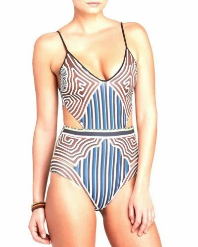 Traje de baño de una pieza Clover Canyon a Rayas para mujeres