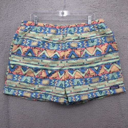 Patagonia Baggies 5'' Swim Trunk Shorts Mens XL High Hopes Geo Salamander Green