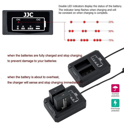 LP-E17 USB Dual Akku Ladegerät für Canon EOS LP-E17 Akku on EOS R10 RP M6 M6 ... - Picture 4 of 8