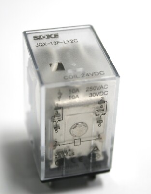SOKE LY2C 2 Pole DPDT 10A 250 Multi Purpose Power Relay 8 Pin 24VDC Coil Lot 10