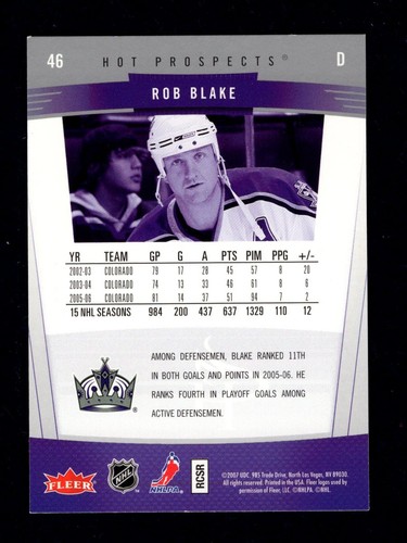 2006-07 Fleer Hot Prospects Base Hockey Cards You Pick #1 - 100 - Picture 89 of 189