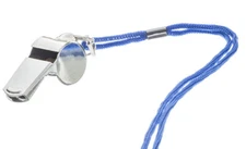 2 Metal Whistles with 38" Nylon Lanyard Coaches & Emergency Survival Kits 120db