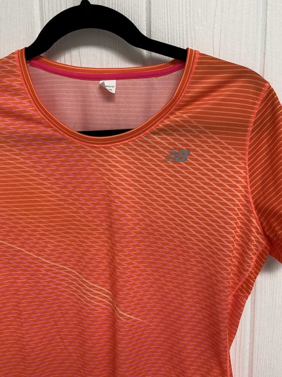 New Balance women's top t-shirt sport short sleeve orange