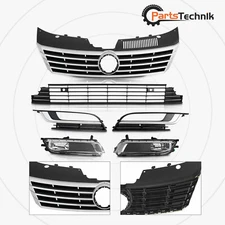 For 2013-2017 Volkswagen CC Cover Front Bumper Lower Grille Grill Fog Light 6pcs