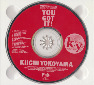 KIICHI YOKOYAMA You Got It! JAPAN CD 32FD-7042 1989 s7925 | eBay