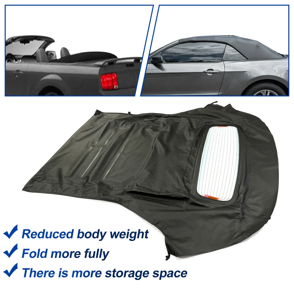 For Ford Mustang 2005-2014 Soft Convertible Top & Heated Glass Window Sailcloth Foto 4 de 4
