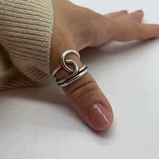 Knot Thumb Ring 925 Sterling Silver Band Statement Ring Handmade Ring K44