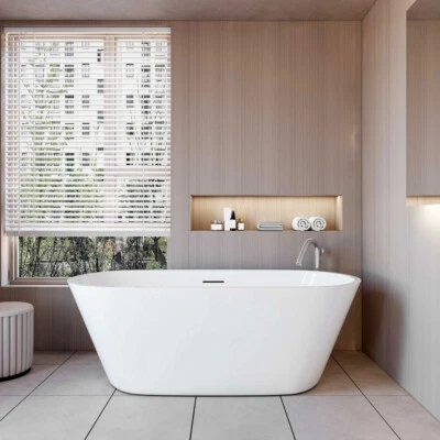 AICA ITALY Vasca da Bagno a Isola Freestanding Acrilico Bianco Forme Rettangolo Ovale Barca