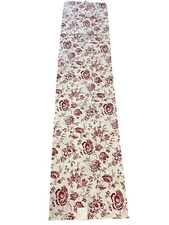 Colonial Williamsburg Valance 78”x17.5” Red Floral New w/Tags